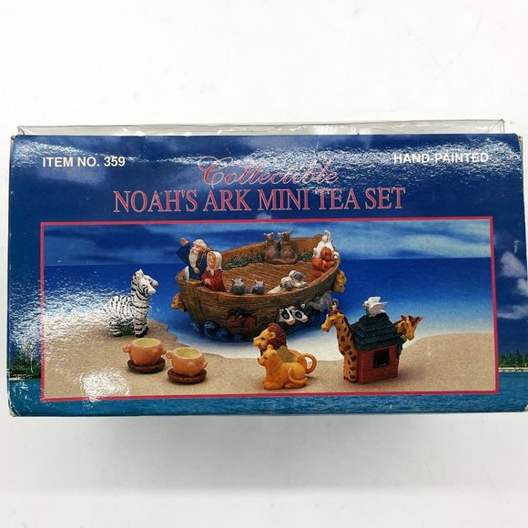 Vtg Ranger International Noahs Ark Mini Tea Set Hand Painted Collectible 1994 - Picture 4 of 8